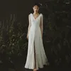 Partykleider Harajpee Travel Power White Französisch 2024 Sommer Geschenkkleid Leuchtung Hochzeit Schöne romantische Einfachheit Vestido
