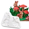 Molds Easter Bunny Rabbit Silicone Cake Baking Mold Sugarcraft Chocolade Cupcake Resin Tool Fondant Decorating Tools