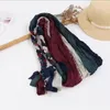 Scarves Long Braid Sunscreen Scarf Korean Ethnic Style Hair Accessories Head Cotton Linen Beach Shawl Women Girls