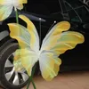 Fleurs décoratives 50 cm simulation géante Gauze Butterfly Road Leading Wedding Shopping Mall Decoration Stage Flore Wreath Artificiel