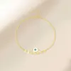 Anklets Canner podwójne krople do oczu olej dla kobiet 925 srebrny srebrny 18k złot