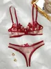 Set di lingerie fantasy sexy fiore bianche biancheria intima sensuale set intimo trasparente Eric Lingerie Sissy Bilizna Coppia Kit 240425