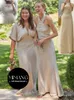 Brautjungfernkleider Einfacher Seidensatin High Level 2024 Neue Schwestern Brautjungfern Kleid Champagner