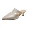 Kledingschoenen vrouwen schattige zoete hoogwaardige beige bezel slip op stiletto lady klassiek comfort stijlvolle hiel zapato negro tacon