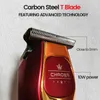 Leistungsstarke professionelle Haarschneidermänner 0 mm T Blade Electric Clipper wiederaufladbare Friseur Haarschnittmaschinenbart Rasierer 240411
