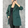 Mäns kostymer sommar dubbelbröst eleganta kvinnor sätter fast färg skräddarsydd avslappnad högkvalitativ kvinnlig blazer affärskontor dam outfit