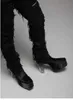 2024SS High Heel Street Kiss Boots Эксклюзивные индивидуальные волосы на конные хрустальные каблуки на высоких каблуках сапоги