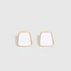 Stud Earrings Pink White Black Color Square Drop For Women Geometric Dangle Big Statement Boho Brand Jewelry Design