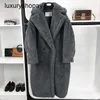 Maxmaras manteau en peluche en peluche femme en cachemire en cachemire laine célébrité hiver