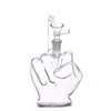 Großhandel Rauchwasserrohr 14mm weibliche Becher Bong Shisha Shisha Shisha Recycler Dab Rig Rig Zigaretten Zigarren -Tabakrohr mit männlicher Glasölbrenner Rohr Trockener Kräuterschale