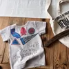 Moda dzieci Badeg Wzór koszulek DD Style chłopcy dziewczęta litera graffiti krótkie t-shirt Summer dzieci luźne krawędzi z 7920