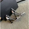 2024 Womens Sandals Luxury Dress Designer Shoes Sneakers High Heels Patent Leather Gold Tone Triple Black Nude Lady Sandals Party Wedding Office Pumps Shoe