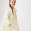 2024 Todder Girls Ruffles Robes Spring Princess Party Casual 05y Baby Children Valentin Day Cadeaux Long Manches Robe Automne 240423