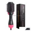 Curling Irons 3 In 1 Hair Dryer Brush One Step Blow Blower Luchtstyling Negatieve ionengrens Curler Comb 221203 Drop Delivery Dhnum