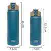 Bouteille thermos 1PC avec paille 530 ml 750 ml