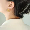 Boucles d'oreilles d'irrégularité géométrique à l'or 18K