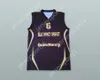 Aangepaste nee naam heren jeugd/kinderen Kenny Grant 6 France Navy Blue Basketball Jersey genaaid S-6XL