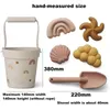 Barn Sand Molde Tools Set Silicone Beach Toys Summer Water Spela Baby roligt spel söta djurform mjuk simning bad leksak barn 240419