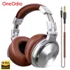 Auriculares Oneodio Auriculares Wired Professional Studio DJ Auriculares con micrófono sobre contrataciones de orejas Monitoreo de auriculares para teléfono musical