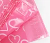 Väskor 50st Pink Heart Poly Mailing Express Bag Stark självhäftande kuvert Mailer Puches Plastlåda Klädklänningshandskar Väskor