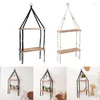 Küche Aufbewahrung Bohemian Hanwoven schwimmendes Regal Holz Wandmontage Anlagen Display Rack Homestays Hänge