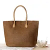 Paglie di paglia paga di grande capacità femminile Spendista casual borse in stile estate tote spiaggia intrecciato da donna la borsa a traversa