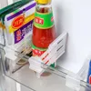 Armazenamento de cozinha 4pcs Tempero Divisor Fridge Clip-On Partition Beverage Refrigeration Board Food Board Plataforma ajustável Classificação de bookend para porta lateral porta
