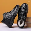 Boots Langmao Brand Winter Men's Genuine Leather Snow Man Plush Warm Causal Shoes Men Male Sneakers--------Boys