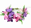 Pink and Purple Butterflies and Flowers Crown Wedding Accessoires Accessoires de mariage Accessoires de mariage Bridal Band Band Poice pour femmes ou 8514463