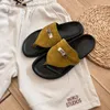 2024 Designer Slides sandals H Slippers Beach Classic Flat Sandal Luxury Summer Lady Leather Flip Flops Men Women 35-44