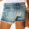 Kvinnors jeans sommar kvinnor hål jean short lady rippade denim shorts hög midja slim tofs sida sexig mode casual kvinnor kläder