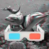 Okulary przeciwsłoneczne 10pcs czerwone niebieskie okulary 3D Universal Cyan Real Cinemas Cardboard Paper TV Gaming Game