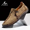 Sapatos casuais Couro Men Zapatos Brand Supotors Mocassins Slip Blipable On Driving Plus Size 39-48 Drop