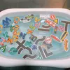 Baby Bath Toys Baby Train Bath Toys Soft Eva Letter Puzzle Zwierzęta Alfanumeryczne wanny