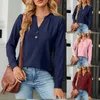 Women's T Shirts Fashion Casual Long Sleeve Shirt V Neck Tops Womens Large Ringer Tee