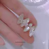 Designer Luxury Jewelry Ring Vancllf Wall Push Push Super Immortal Butterfly Ring Ring Ding