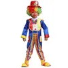 Clothing Sets 4Pcs Kids Girls Boys Clown Costumes Striped Jumpsuit With Coat Hat Bowtie Set For Halloween Cosplay Carnival Outfit