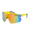 Designer zonnebril omdraaien over recht rijdende bril Anti UV400 grote frame zonnebrillen met echte film en kleurrijke lenzen voor buitensporten