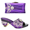 Dress Shoes Italian Women And Bag Sets Arrival Gold Color Sales In Matching Decorated With Rhinestone