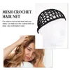 Berets 4 PCS Mesh Hair Net Hairnet Crocheted Band Band Lady Chapeaux Sleeping Tabill