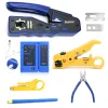 Verktyg Xintylink RJ45 Clamping Tool Crimper Hand Network Tång Cat5 Cat6 Ethernet Cable Stripper Pressing Clamp Tongs Clip Lan Cutter