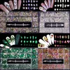 Luxury Luxury Diamond Nail Art Art Constones Kit Verre décorations de cristal en verre Ensemble 1PCS Pick Up Pen in Grids Box 21 Formes de 2500 pc 240426