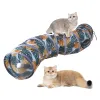 Toys Colorful Print Cat tube tube drôle chaton Toys Toys pliables pour chat Entraînement interactif Cat chiot Rabbit Play Games Tunnel