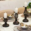 Partes de velas Estilo europeo Candelera Romántica Romántica Decoración de la cena de la vela Decoración de hierro Retro Inicio