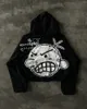 Herrtröjor y2k överdimensionerade tecknade barn grafisk tryckt pullover hoodie harajuku hip hop gothic sweatshirt kläder män kvinnor