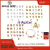 Charms 10pcs / lot 26 lettres bricolage Bracelet Bracelet ACCESSOIRES PERGES ANGLAIS CAPITAL A-Z Cadeaux pour enfants en gros