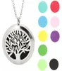 Tree of Life Pendant 30mm Aromaterapia Olio essenziale in acciaio inossidabile in acciaio inossidabile Oli Diffusore Oli Lascchio di invio della catena e Felt Pad5439040