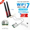 Karty Wi -Fi 7 dla Intel BE200 M.2 Karta Bluetooth 5.4 BE200NGW 2,4/5/6 GHz Karta sieciowa adaptera z antenami lepiej niż AX210