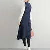 Casual Dresses Japan Korea Retro One Piece Women Streetwear Pleated Mid Long Dress Irregular Vest Fashion Khaki/Purple/Navy/Blue/Black/Beige