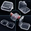 Storage Bottles 100Packs Small Clear Plastic Containers Case With Lids For Items And Other Craft Projects